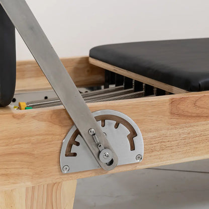Oak Pilates Reformer with Tower Black
